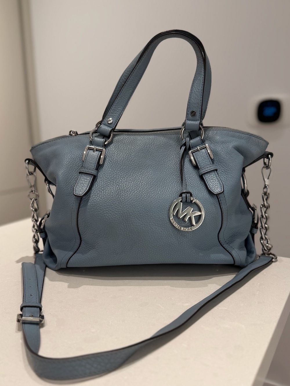 Michael Kors Blue Leather Handbag